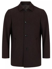 Remus Uomo Bales Regular Fit Tailored Coat - Dark Brown