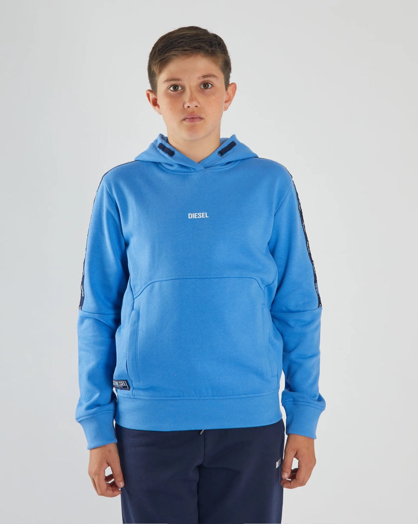 Boys Diesel Barron Pull Over Hoodie - Blue