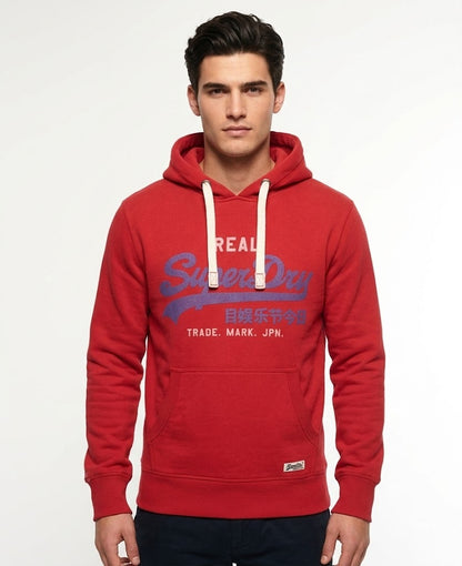 Superdry Vintage Logo Classic Hoodie - Base Red