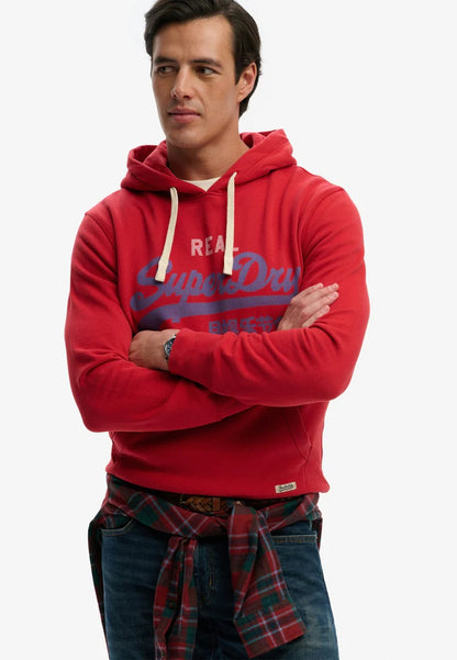 Superdry Vintage Logo Classic Hoodie - Base Red
