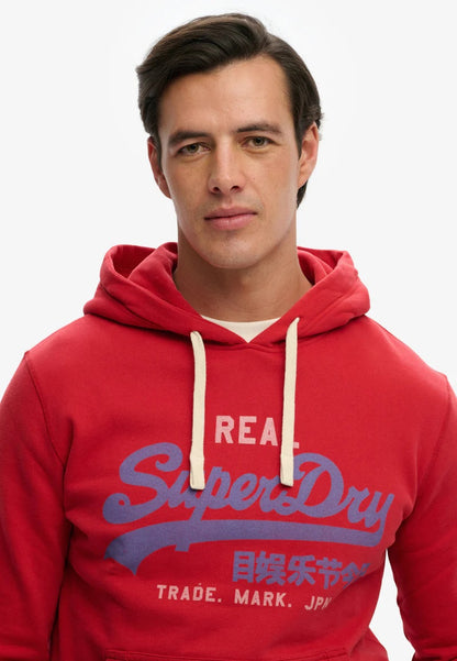 Superdry Vintage Logo Classic Hoodie - Base Red