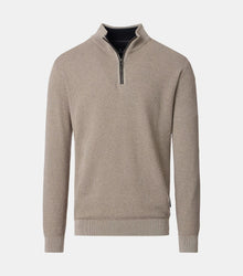 Casa Moda Troyer Half Zip Sweater 663 - Beige