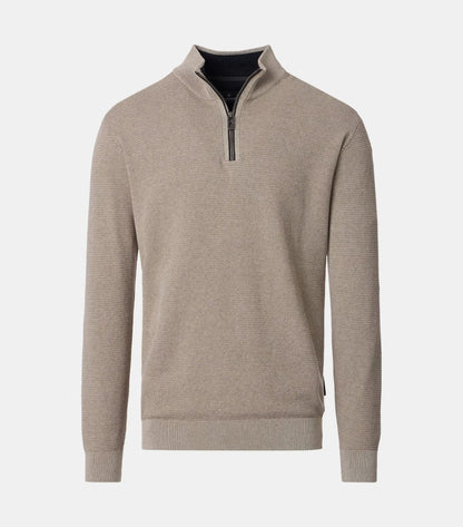 Casa Moda Troyer Half Zip Sweater 663 - Beige