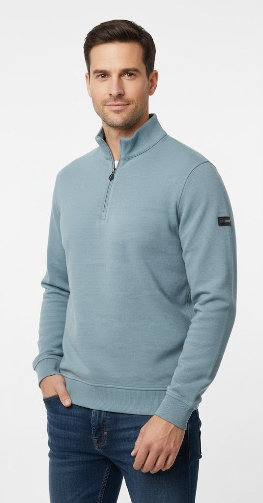 6th Sense Belter Half Zip Sweatshirt - Smoke