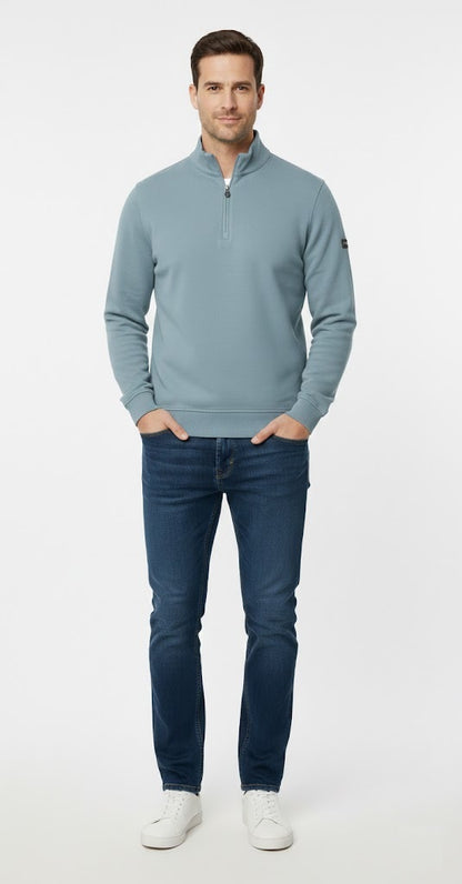 6th Sense Belter Half Zip Sweatshirt - Smoke