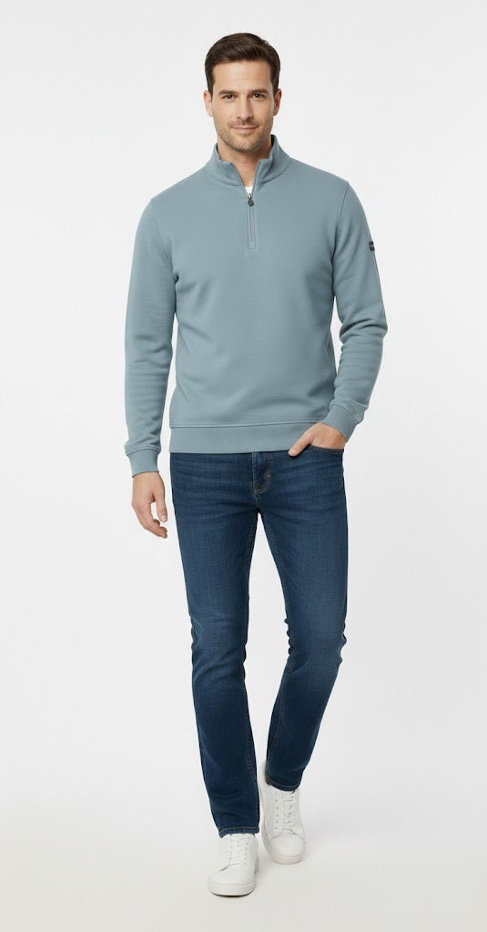 6th Sense Belter Half Zip Sweatshirt - Smoke