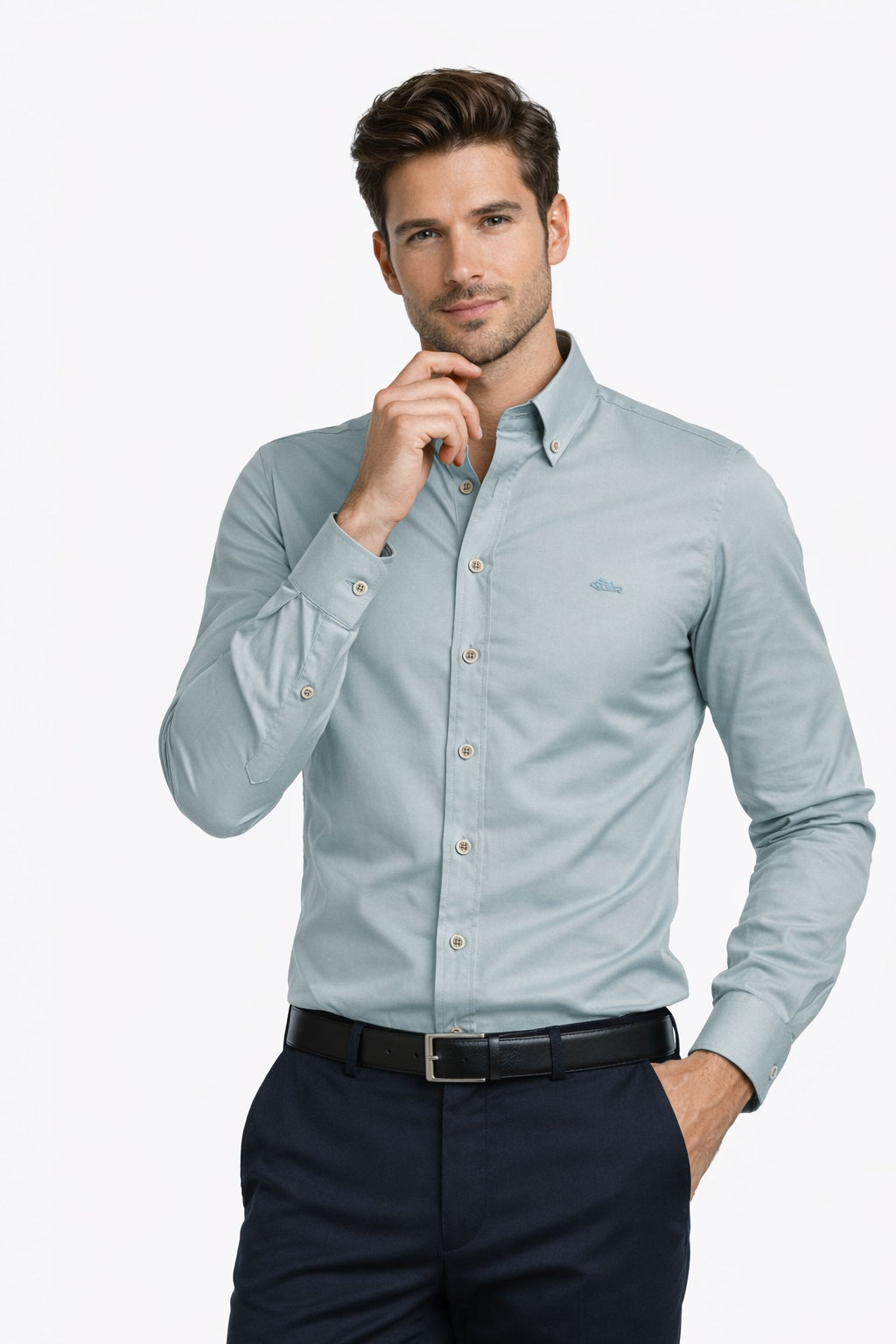 Dario Beltran Bingo Long Sleeve Casual Shirt - Green