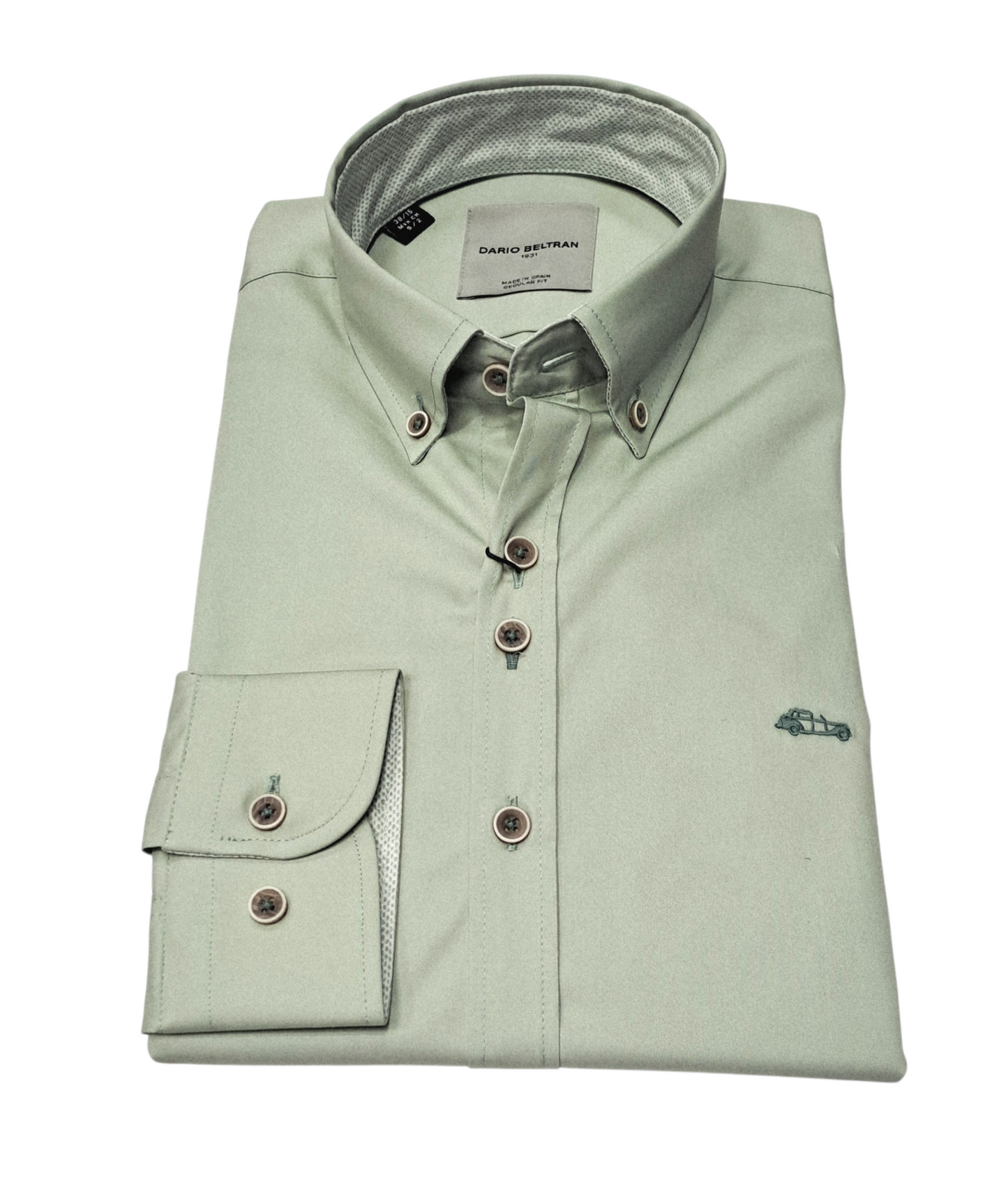 Dario Beltran Bingo Long Sleeve Casual Shirt - Light Green
