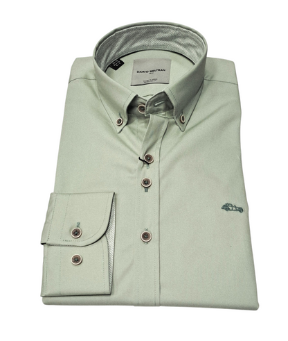 Dario Beltran Bingo Long Sleeve Casual Shirt - Light Green