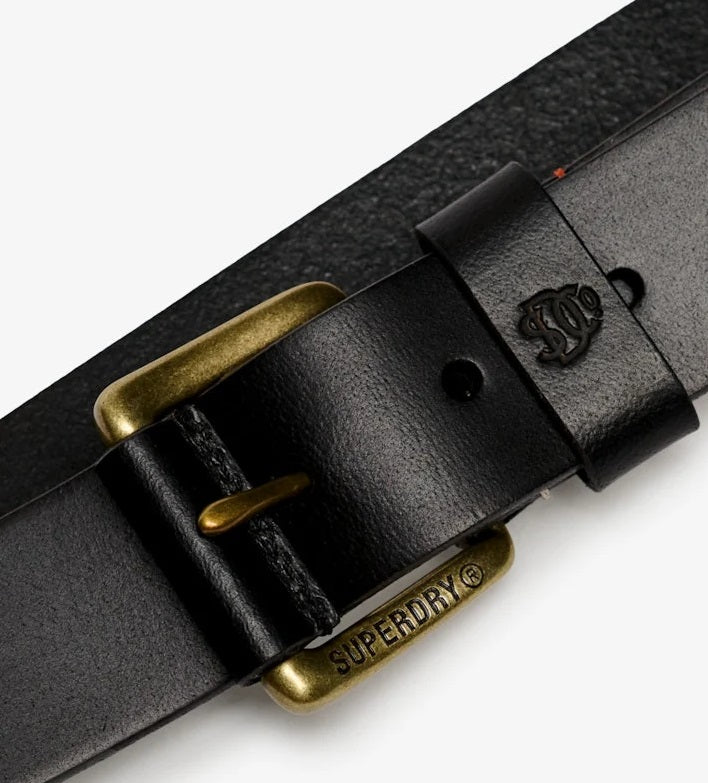 Superdry Men's Classic Leather Jean Belt - Black