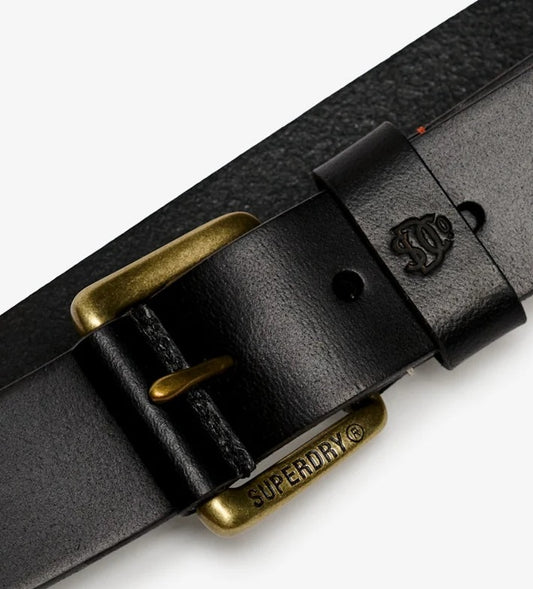 Superdry Men's Classic Leather Jean Belt - Black