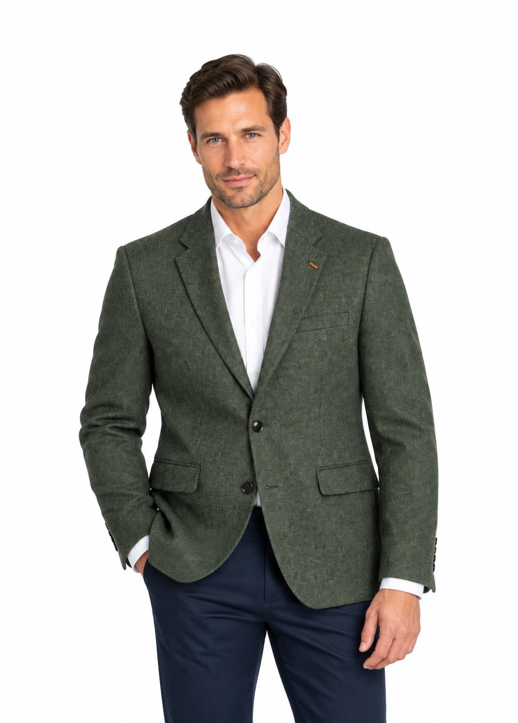 White Label Tapered Fit Textured Blazer - Green