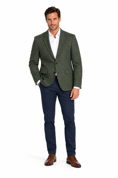 White Label Tapered Fit Textured Blazer - Green