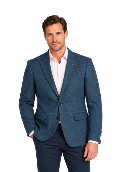 White Label Tapered Fit Textured Blazer - Blue