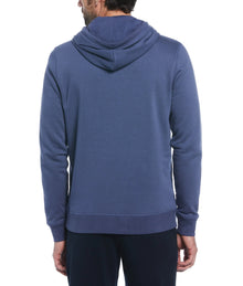 Original Penguin Sticker Pete Organic Fleece Pullover Hoodie - Blue Indigo