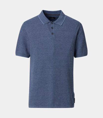Casa Moda Short Sleeve Polo Shirt - Blue Horizon