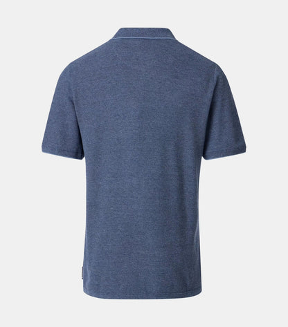 Casa Moda Short Sleeve Polo Shirt - Blue Horizon