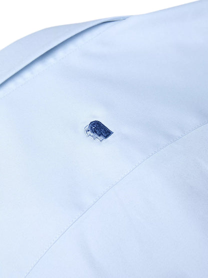 Remus Uomo Parker Short Sleeve Formal Shirt With Stretch - Blue