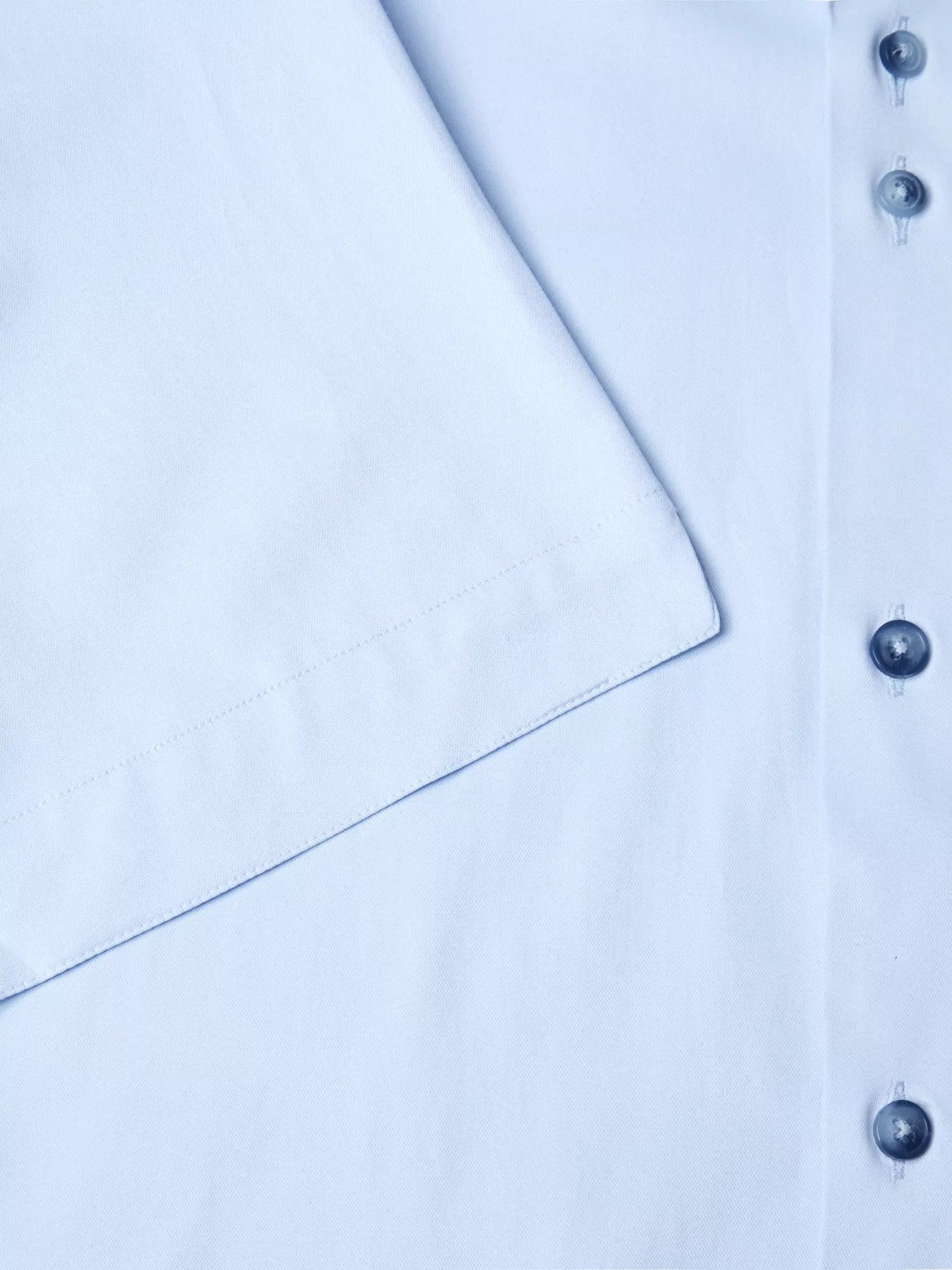 Remus Uomo Parker Short Sleeve Formal Shirt With Stretch - Blue