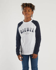 Boys Diesel Bolton Long Sleeve T-Shirt DKB-995 - Navy