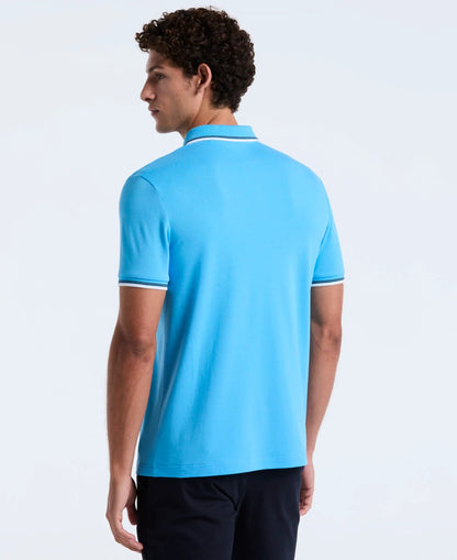 Original Penguin Sticker Pete Tipped Pique Polo Shirt - Bonnie Blue