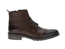 Democrata Garage Lace Up Leather Toe Cap Boot - Brown