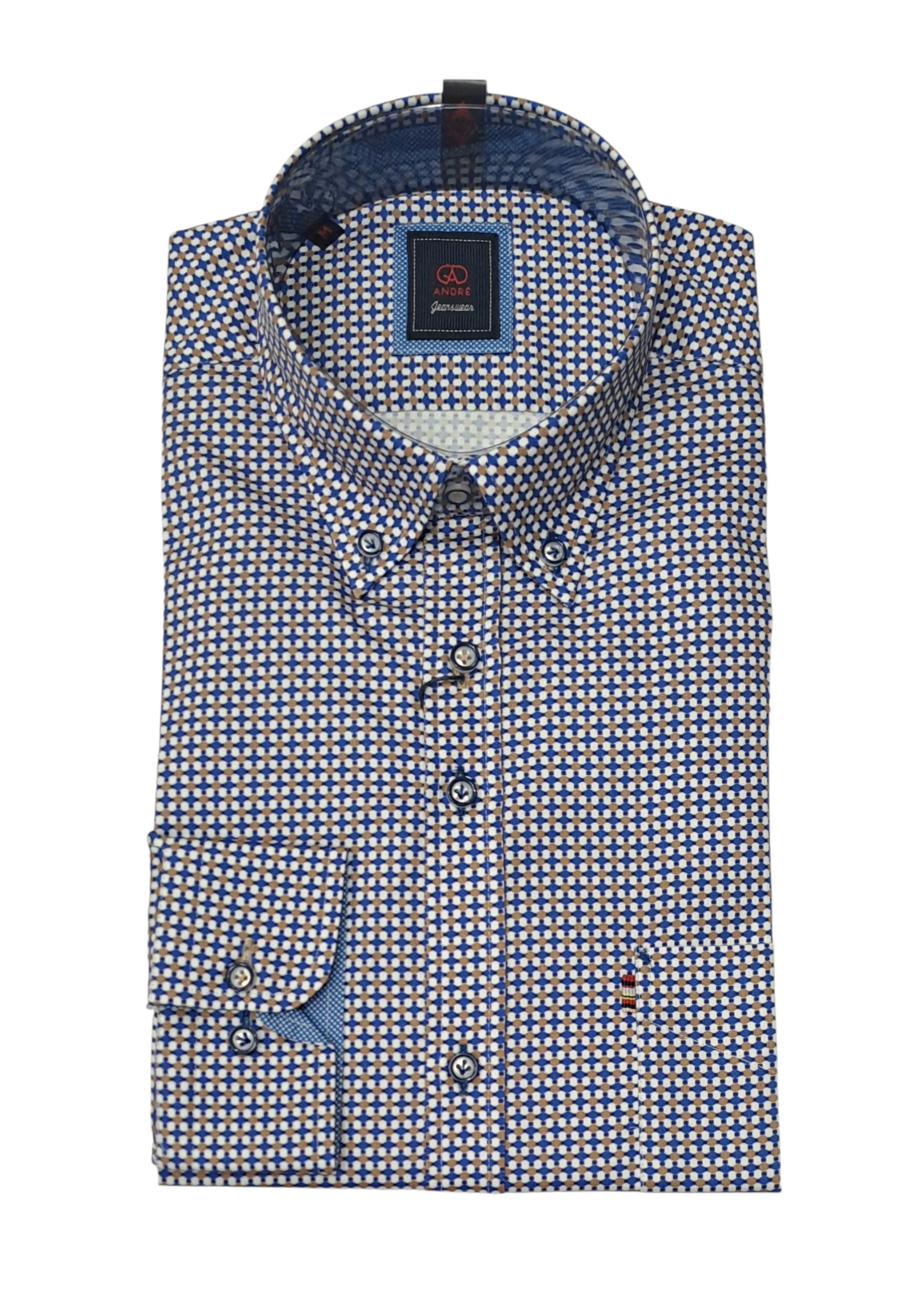 Andre Boston Long Sleeve Casual Shirt- Ecru