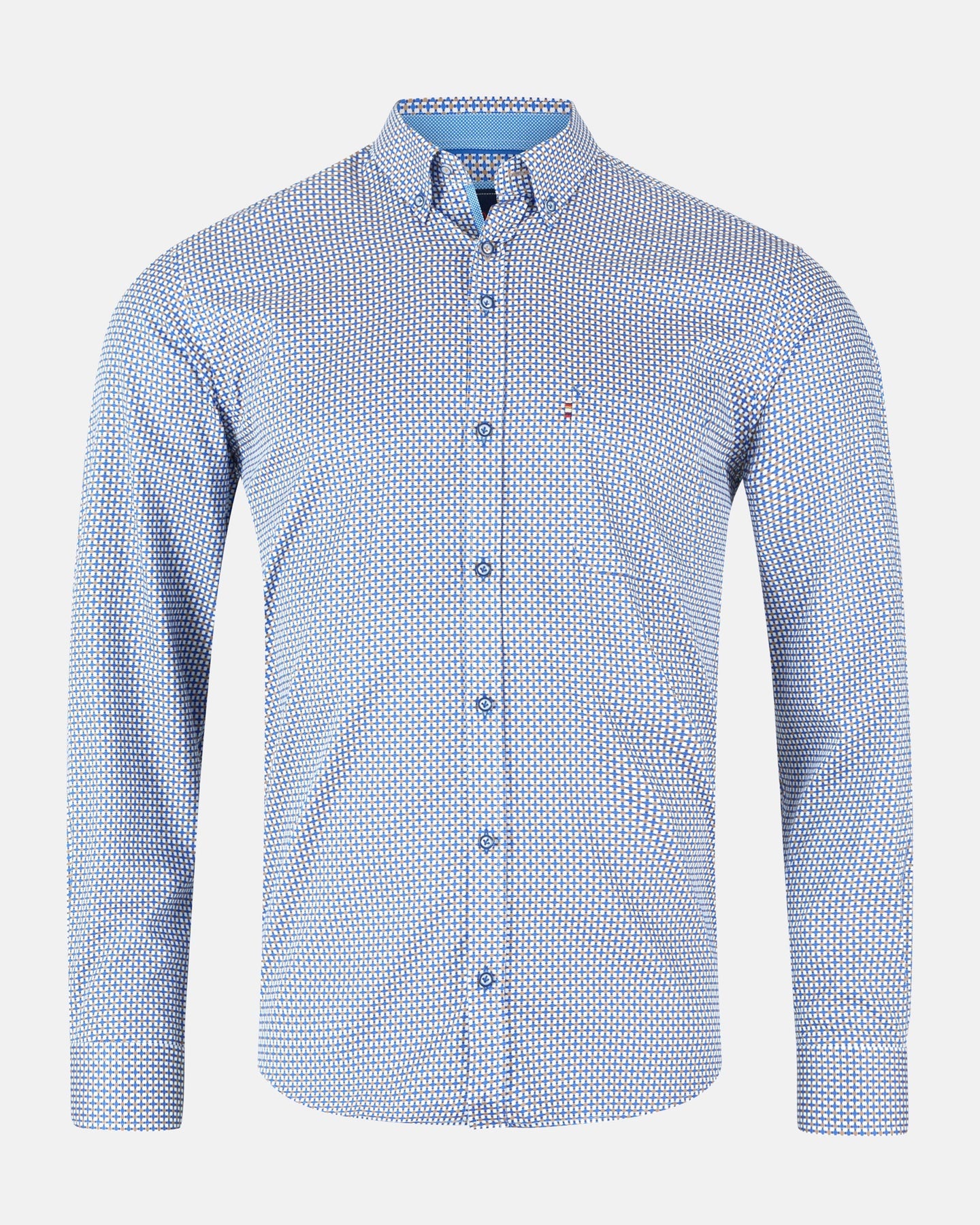Andre Boston Long Sleeve Casual Shirt- Ecru
