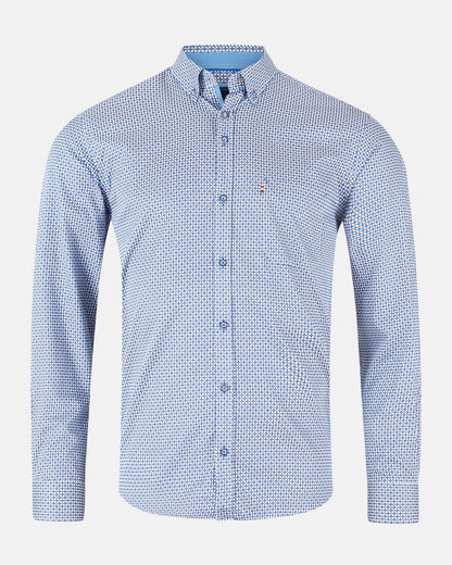 Andre Boston Long Sleeve Casual Shirt- Ecru