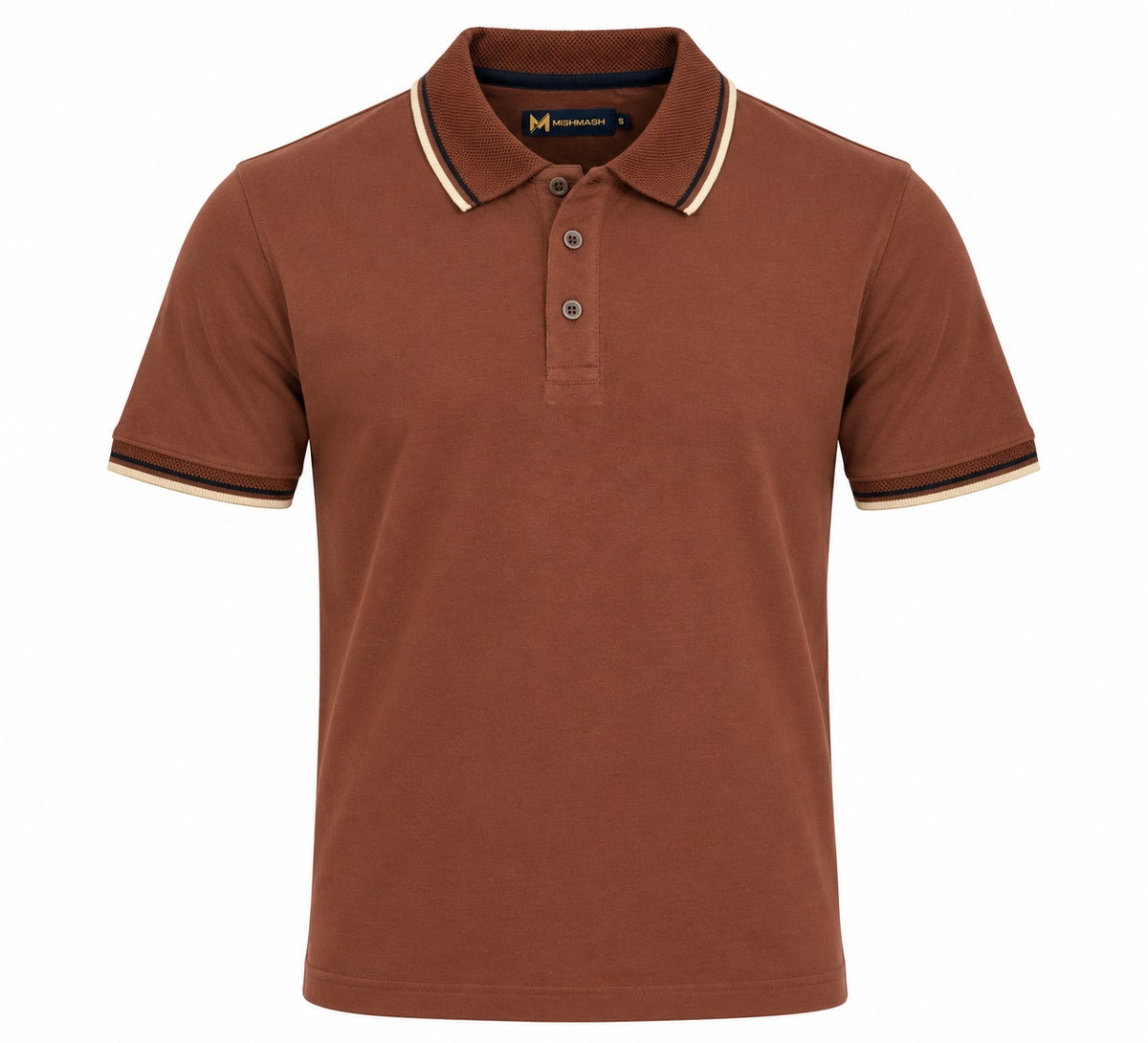 Mish Mash Boulder Polo Shirt - Cinnamon