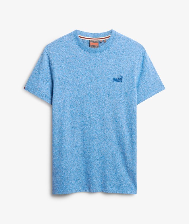 Superdry Cotton Essential Logo Embroidered T-Shirt - Bright Blue Grit