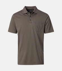 Casa Moda Short Sleeve Polo Shirt 617 - Brown