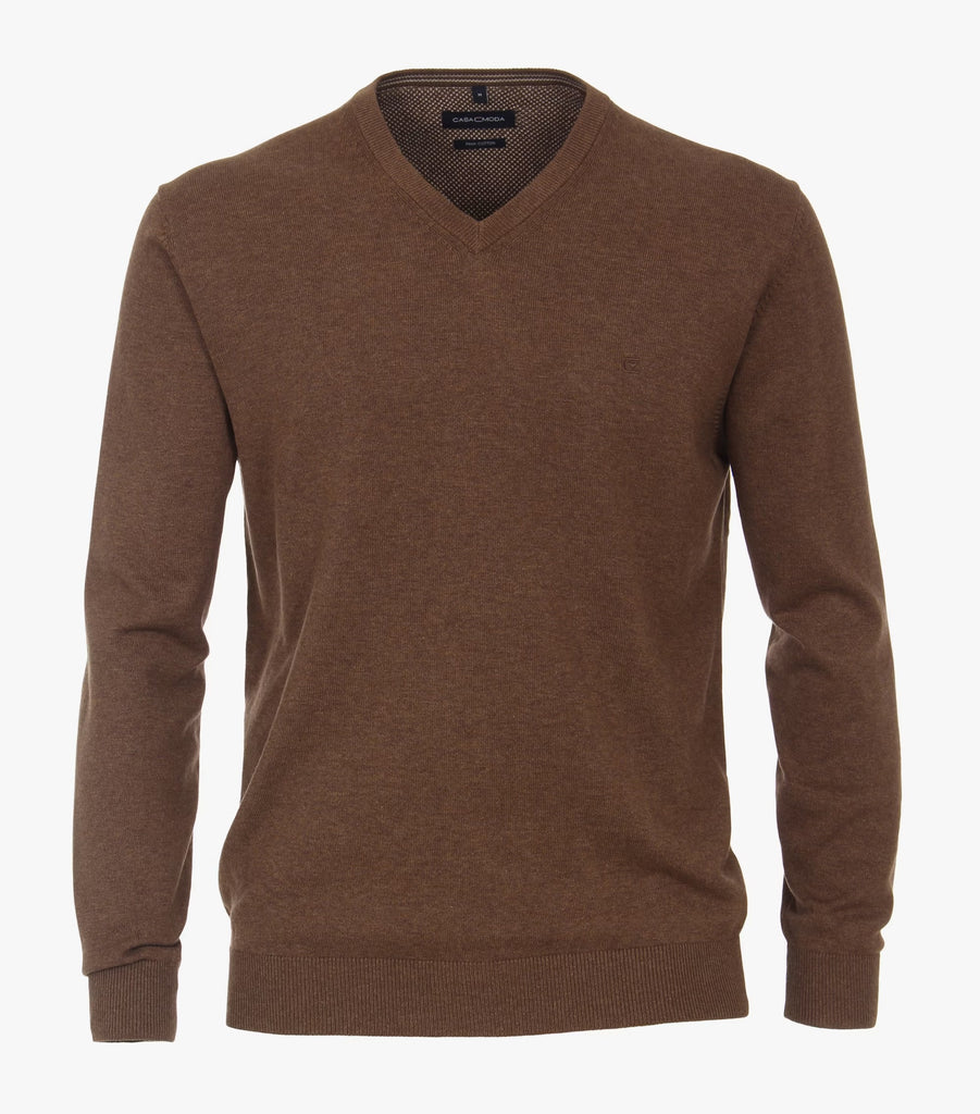 Casa Moda V-Neck Sweater 496 - Brown