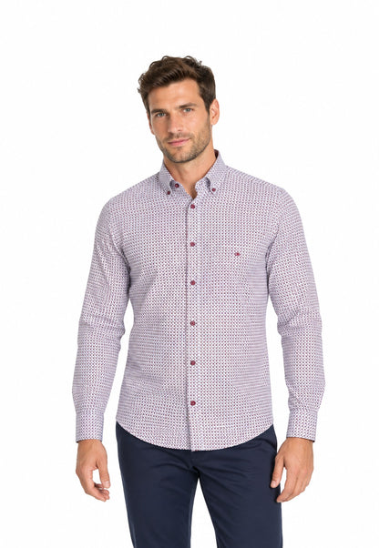 Daniel Grahame Long Sleeve Casual Shirt - Wine