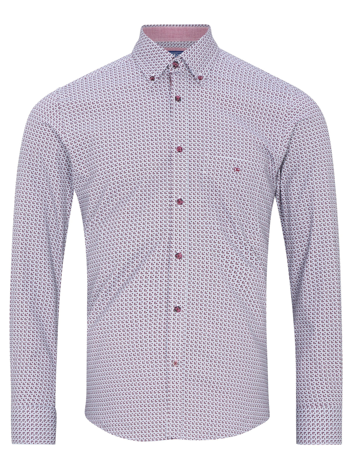 Daniel Grahame Long Sleeve Casual Shirt - Wine