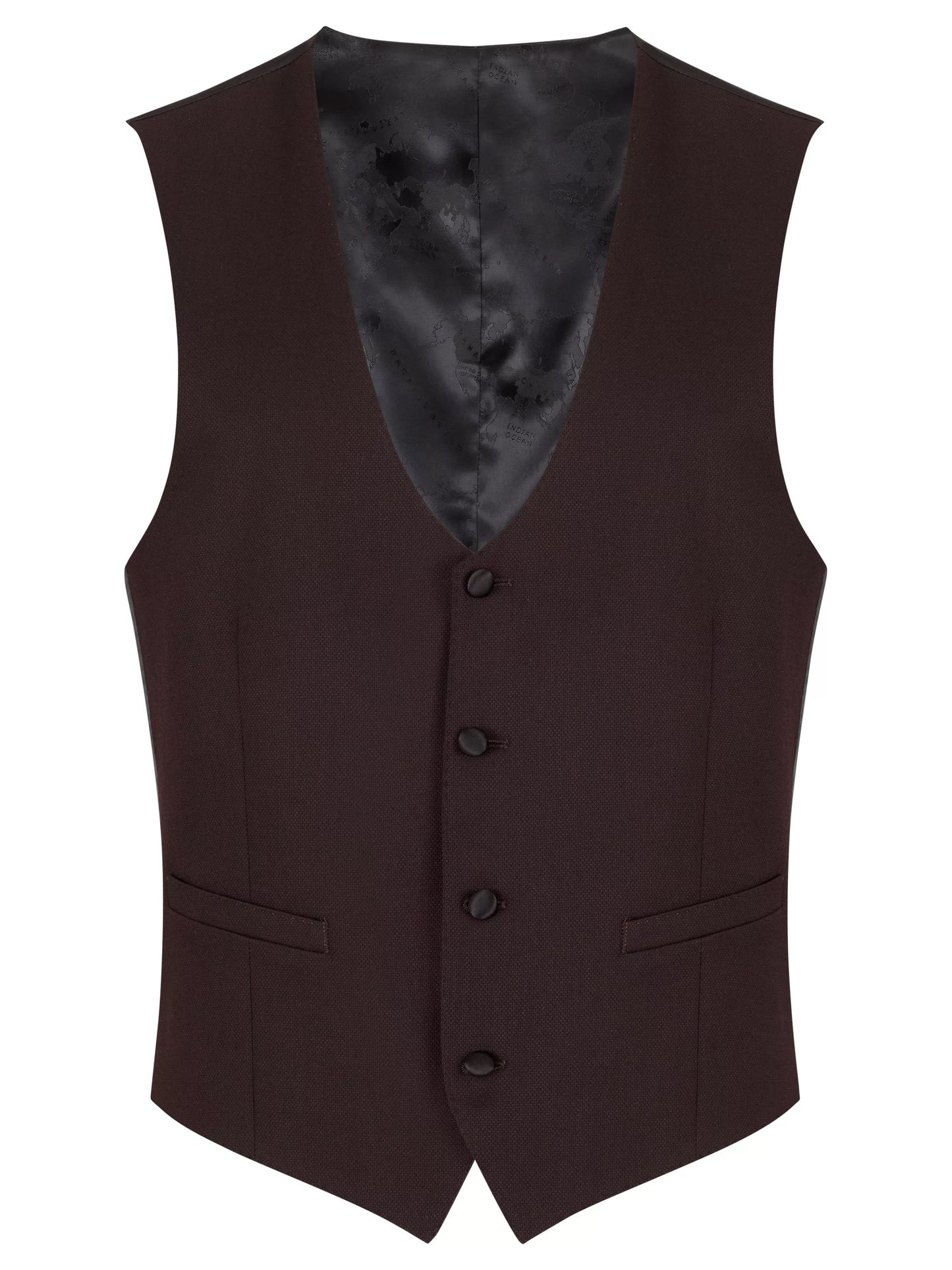 Remus Uomo Russo Waistcoat - Dark Red