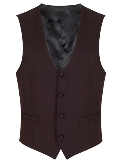 Remus Uomo Russo Waistcoat - Dark Red