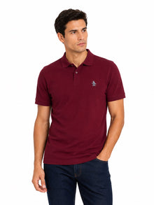 Original Penguin Raised Rib Short Sleeve Polo Shirt - Tawny Port