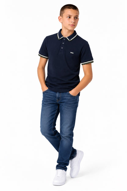 Boys Diesel Callen Polo Shirt - Navy