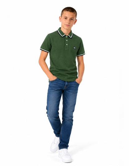 Boys Diesel Callen Polo Shirt - Olive