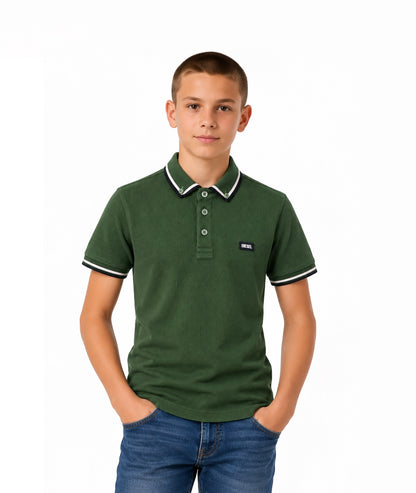 Boys Diesel Callen Polo Shirt - Olive