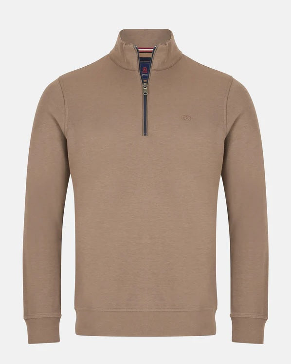 Andre Canada Half Zip Sweater - Tan