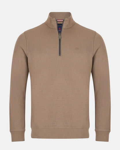 Andre Canada Half Zip Sweater - Tan