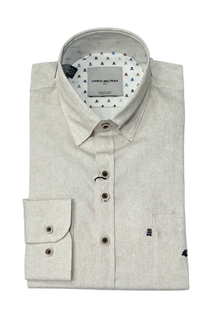 Dario Beltran Cercar Long Sleeve Casual Shirt - Beige