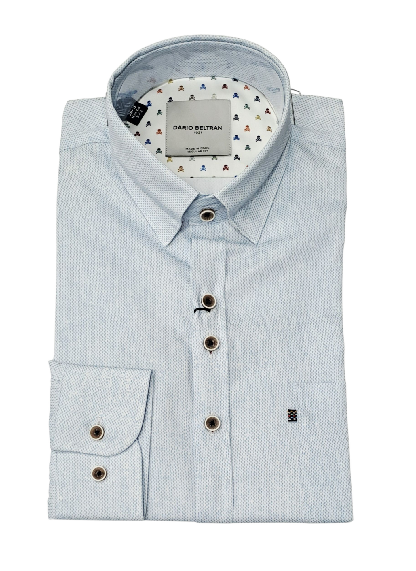 Dario Beltran Cercar Long Sleeve Casual Shirt - Blue
