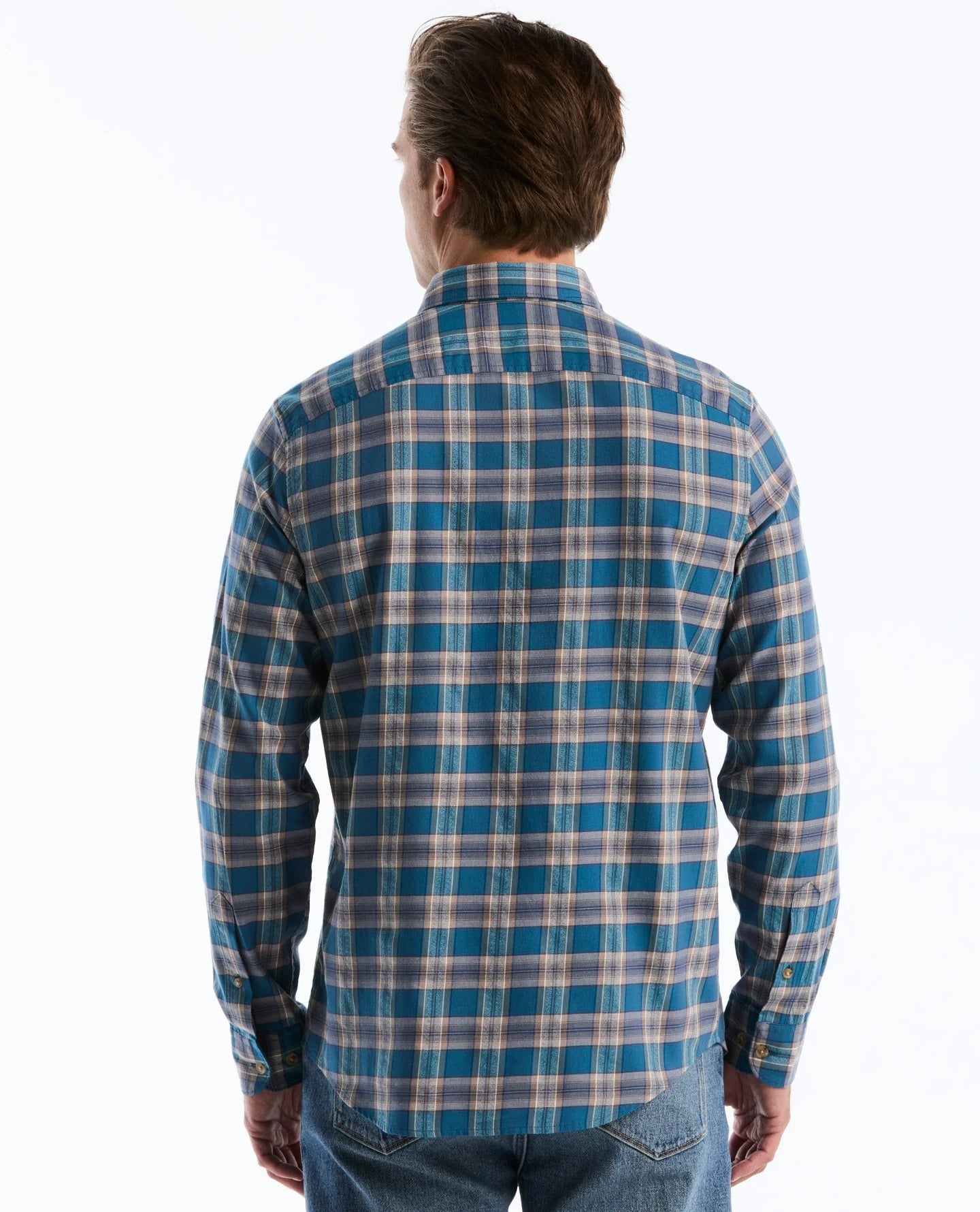 Original Penguin Twill Plaid Long Sleeve Check Shirt - Turkish Tile