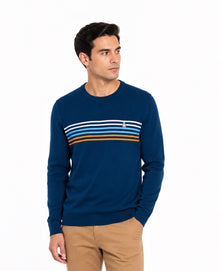 Original Penguin Stripe Jumper - Poseidon Blue