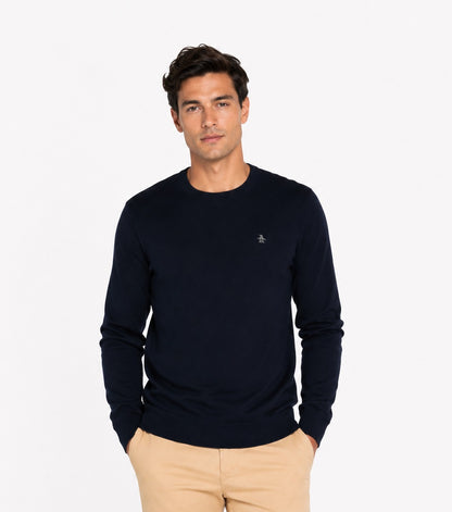 Original Penguin Lightweight Crew Neck Sweater - Dark Sapphire