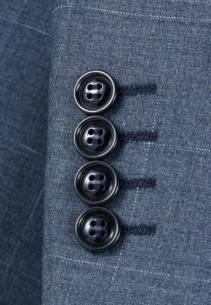 6th Sense 3 Piece Tapered Suit - Crystal Blue