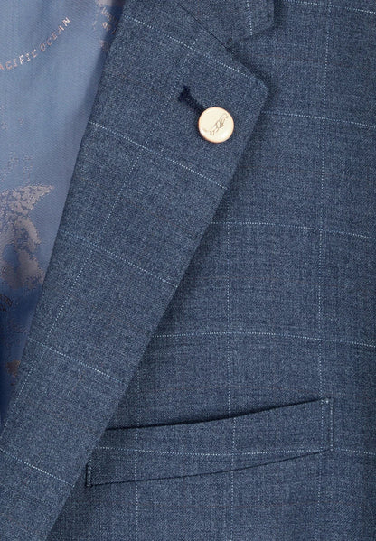 6th Sense 3 Piece Tapered Suit - Crystal Blue